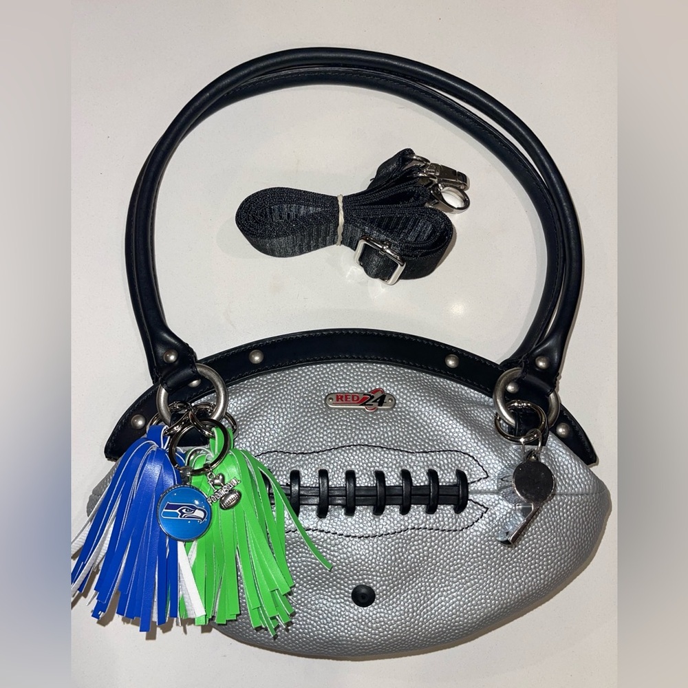 Seahawks leather football purse